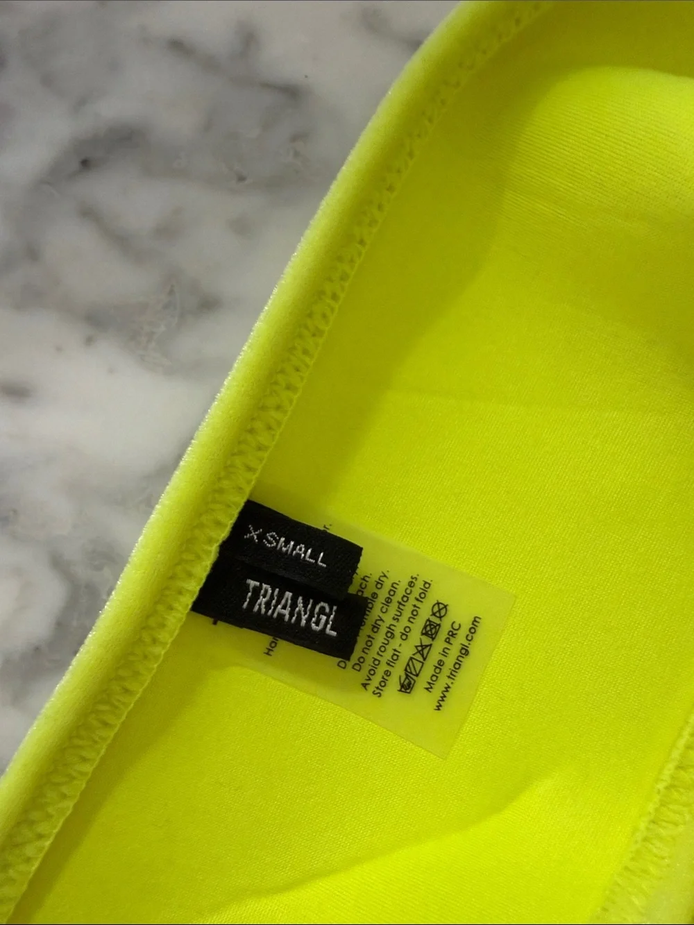 triangl swimwear Neon Yellow Bandeau Bikini Top